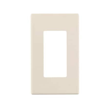 Leviton Leviton Almond 1 gang Polycarbonate Decorator Wall Plate 1 pk 80301-0ST